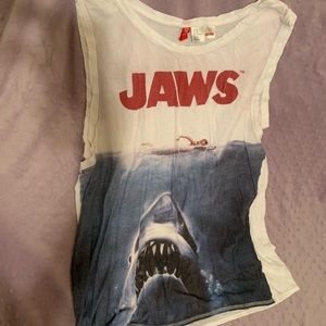 Jaws movie poster tank top